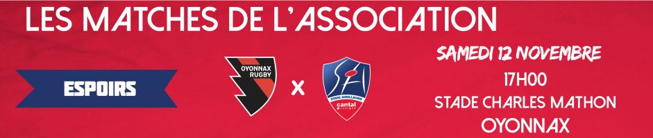 Les matchs du week-end de l’asso